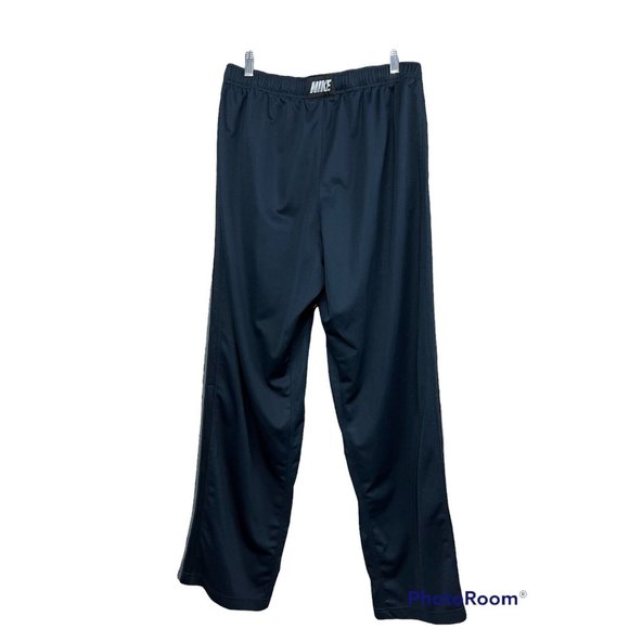 Nike Training Joggers Track Pants Men Size Large Blue Pockets Side Gray Stripe - Picture 6 of 11